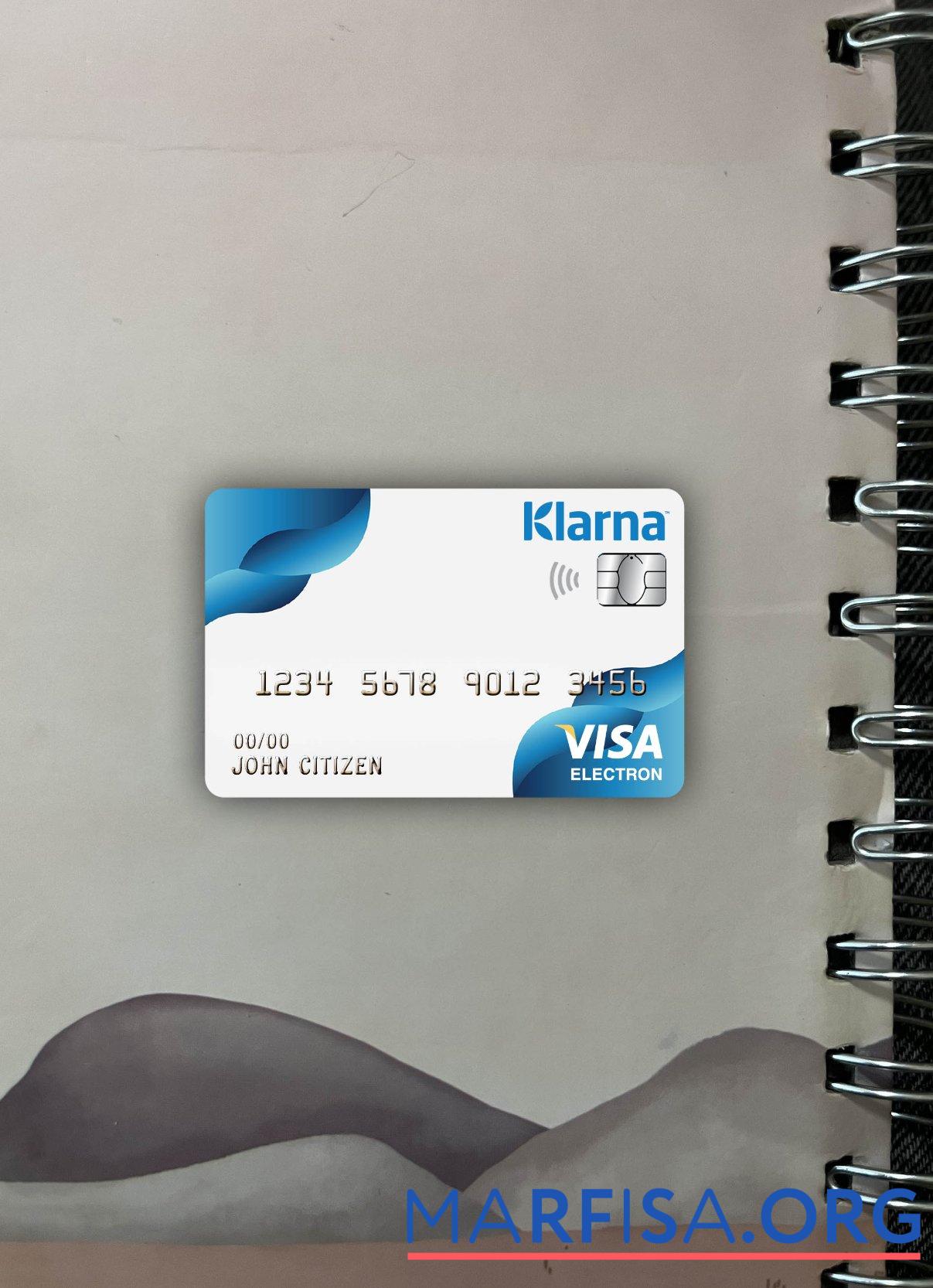Realistic Finland Klarna bank visa electron card photolook front sample